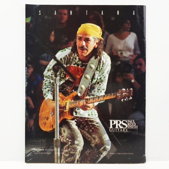Carlos Santana Jeff Beck Magazine Vintage 1995 Guitar Player Sheet Music Tour - Picture 3 of 9